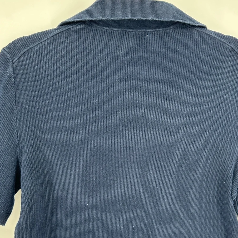 Reiss Men's Old Money Gentleman Retro Business Navy Short Sleeve Polo Shirt SzM - Picture 10 of 15